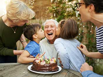 Grandfather on birthday